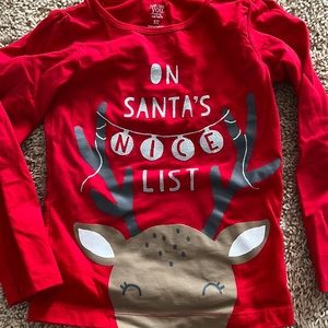 Just one you by Carters Christmas reindeer Santa shirt sz 5T